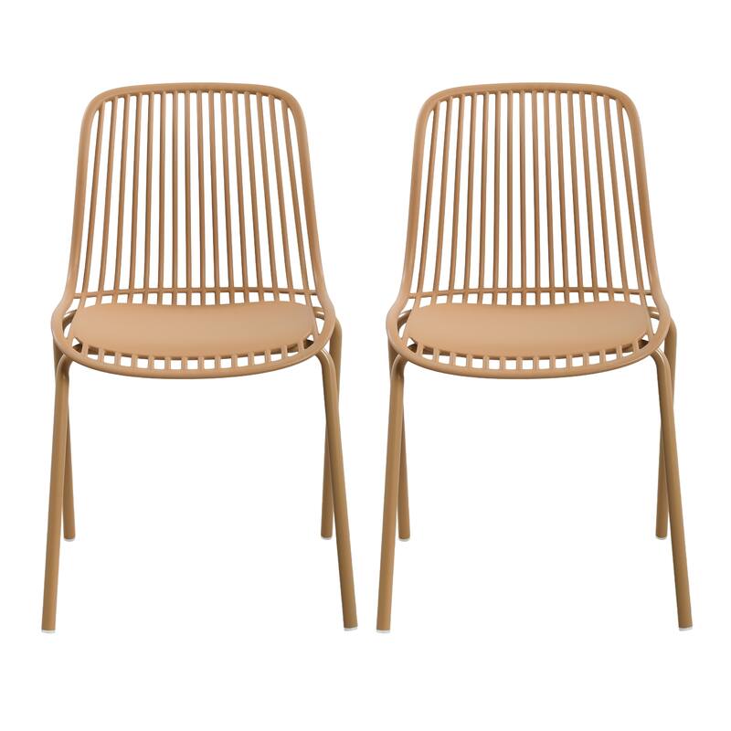 Christopher Knight Home - Eldred Modern 3-Piece Outdoor/Indoor Patio Bistro Set with Dining Chairs & Compact Round Bistro Table