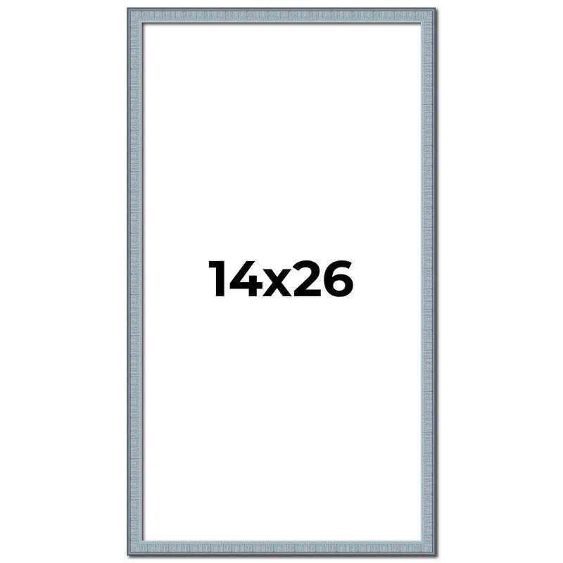 14x26 Frame Rustic Sky Blue Solid Wood Picture Frame | 0.75 Inch
