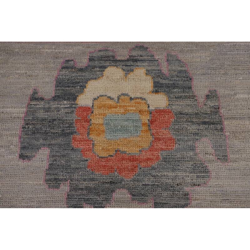 Vegetable Dye Oushak Large Area Rug Hand-Knotted Turkish Wool Carpet - 12'1"x 14'10"