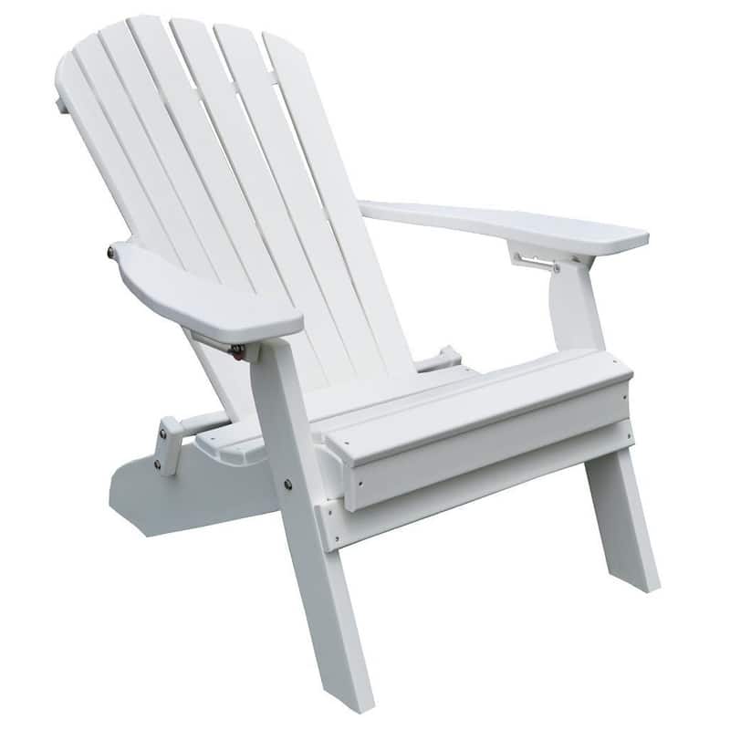 Poly Folding and Reclining Adirondack Chair - White