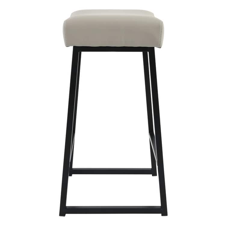Amber 26" Counter Stool Beige (Set of 2) by Kosas Home - Seat height 26"