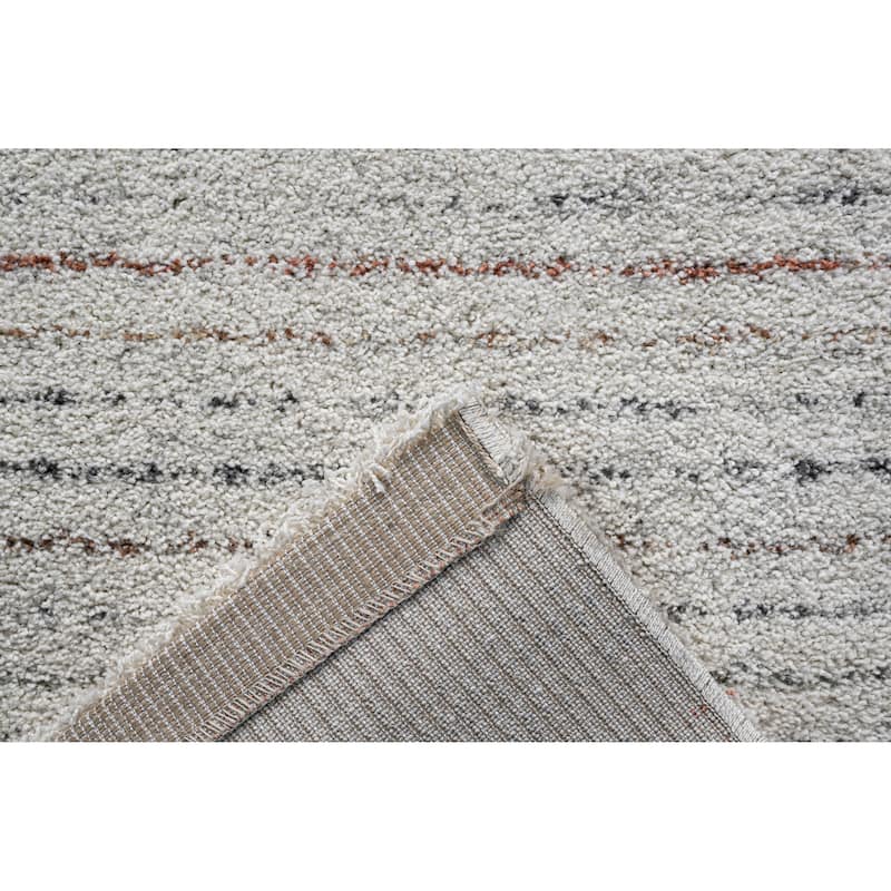 Lydia Ivory, Gold, Green, Rust, Gray and Charcoal Polypropylene Area Rug - 10' x 14'