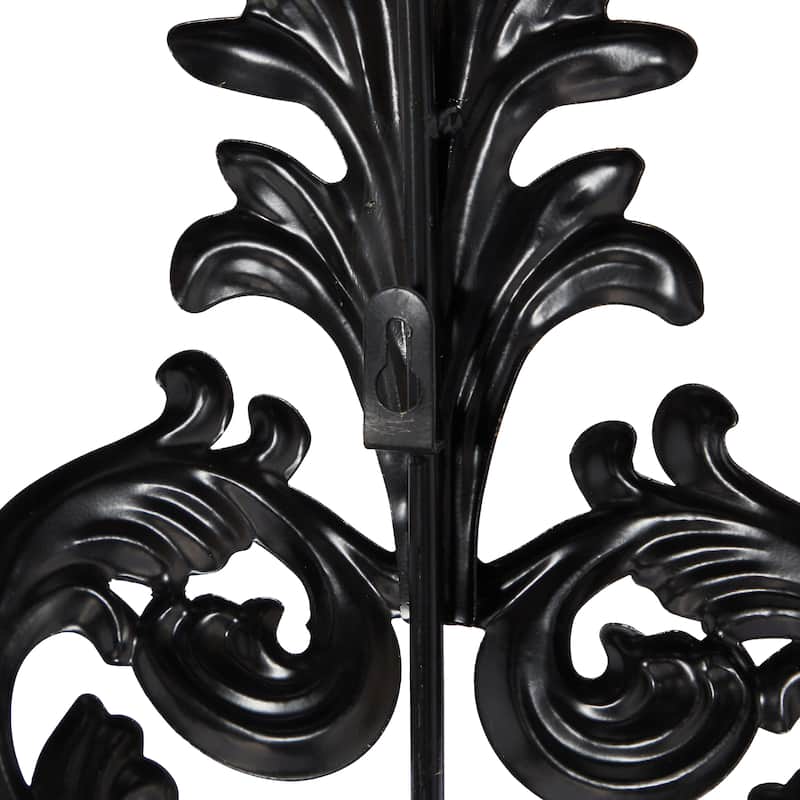 Bronze Metal Weathered Scroll Wall Sconce - 10 x 7 x 31
