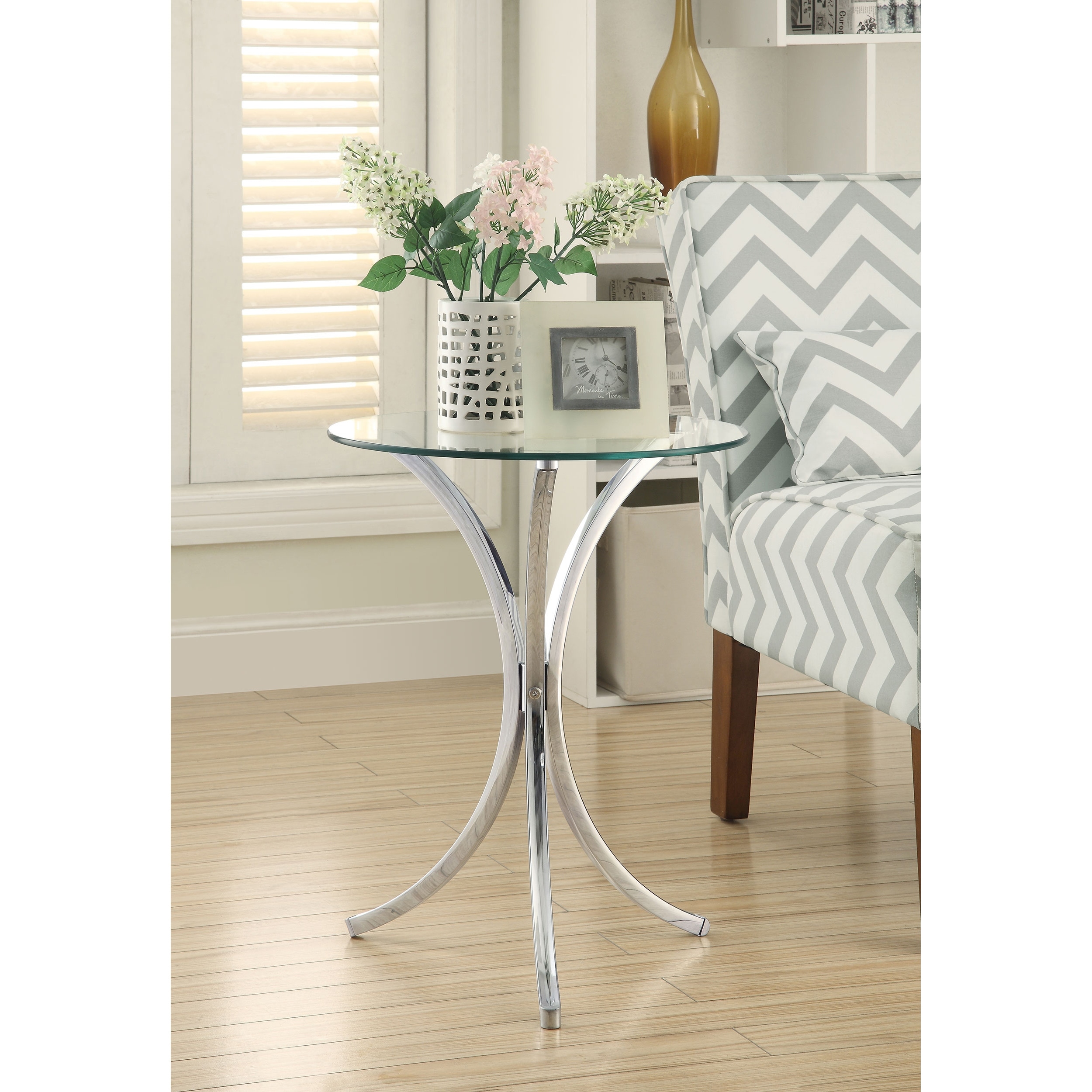 Claudia Chrome Side Table