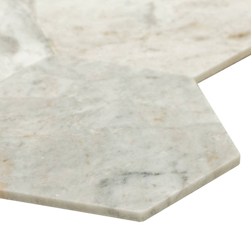 Ackland AKM-S-TA4X4PHXH-CA Tactiq - 10" x 12" Marble Geometric Floor - Castella de Blanc