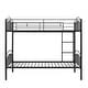 preview thumbnail 7 of 11, Twin Over Twin Metal Bunk Bed Ideal for Kids Rooms and Guest Spaces