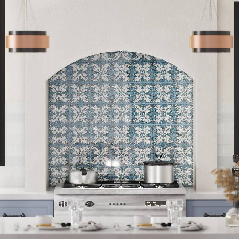 Merola Tile Provincial Deco Monte Real 6" x 6" Porcelain Wall Tile - (1 Tile)