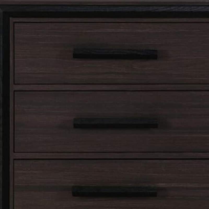 HomeRoots 60" Brown Wood Six Drawer Double Dresser