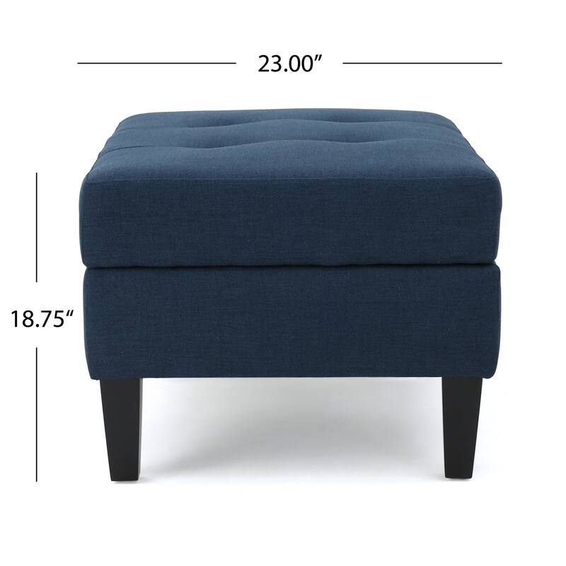 Zahra Tufted Fabric Storage Ottoman by Christopher Knight Home