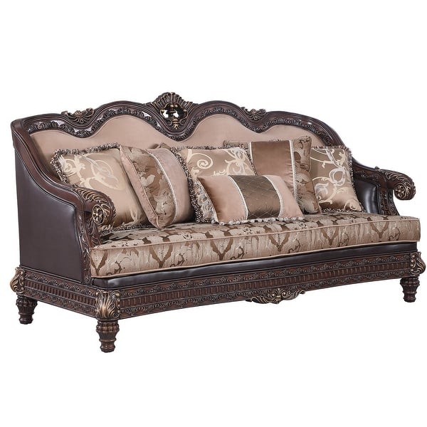 Best Master Furniture Traditional Upholstered Faux Leather Sofa - Bed ...