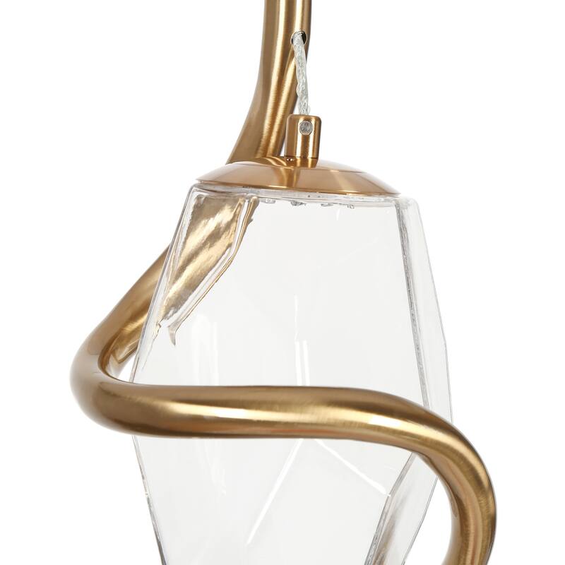 Modern Gold LED 1-Light Pendant Light with Art Deco for Kitchen Island