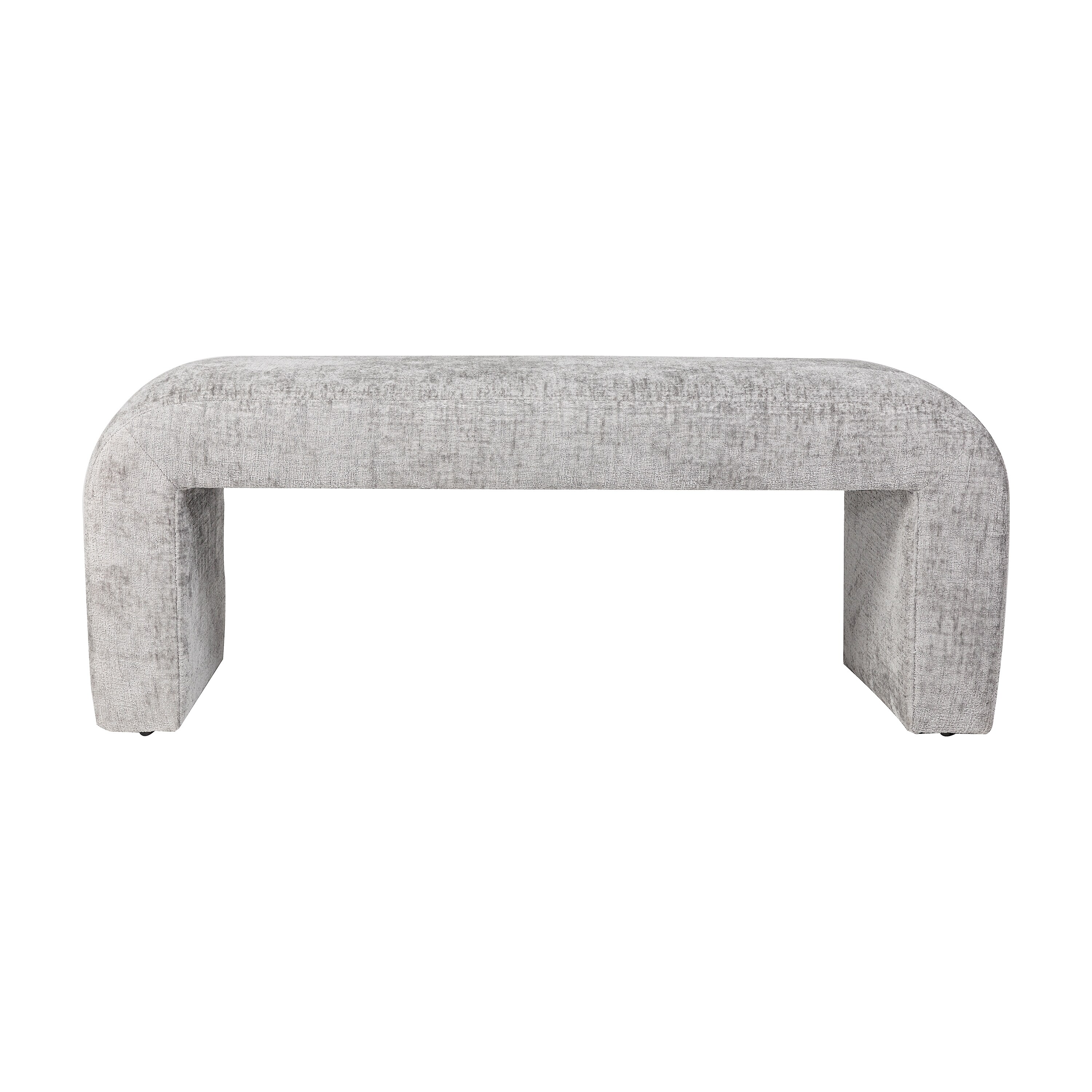 Sophia Modern Luxury Curved Upholstered Jacquard Bench by Jofran