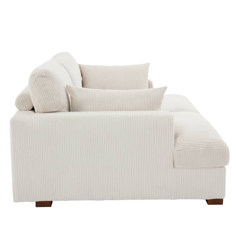 Navaeh Corduroy Modular Sectional Sofa Large Couch Sleeper Chaise