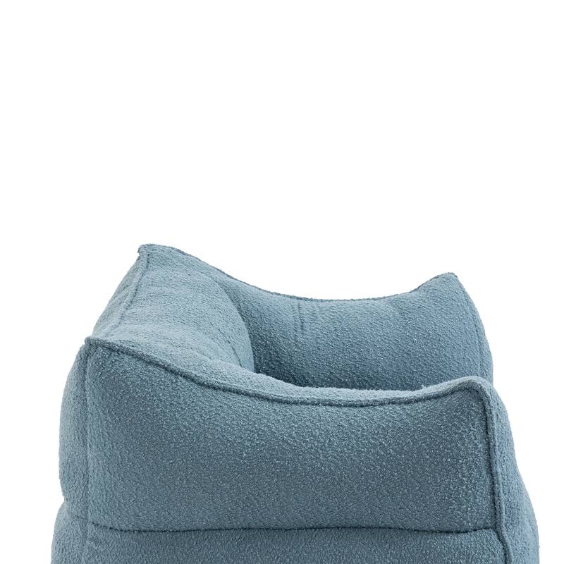 GDFStudio - COOLMORE Boucle Bean Bag Chair with Memory Foam Filling for Ultimate Comfort