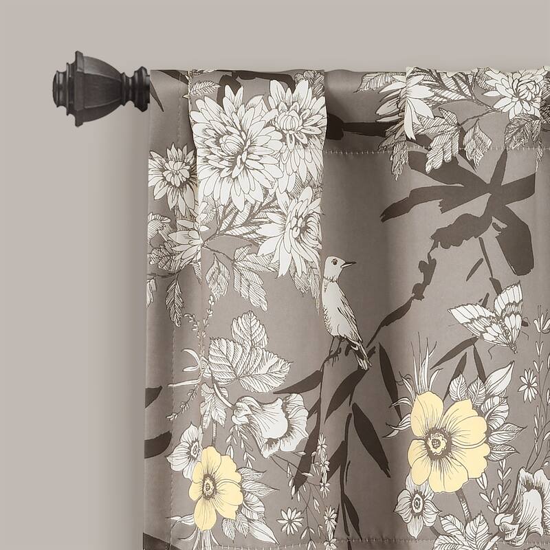 Lush Decor Botanical Garden Light Filtering Window Curtain Valance - 18" x 52"