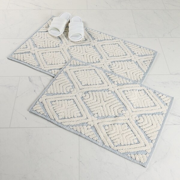 Superior Ceton Geometric Washable Bath Rug, Set of 2 - On