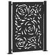 preview thumbnail 34 of 53, vidaXL Garden Gate Black 39.4x49.2" Steel Trace Design