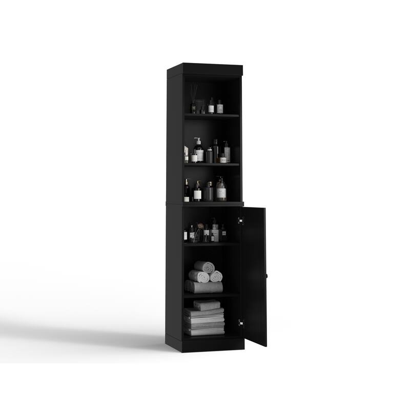 Palace Imports 100% Solid Wood 16.5" Bathroom Storage Cabinet with Solid Doors and Adjustable Shelves