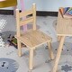 preview thumbnail 12 of 12, Qaba 3-Piece Set Kids Wooden Table Chairs Easy to Clean Gift for Boys Girls Toddlers Age 3 to 8 Years Old