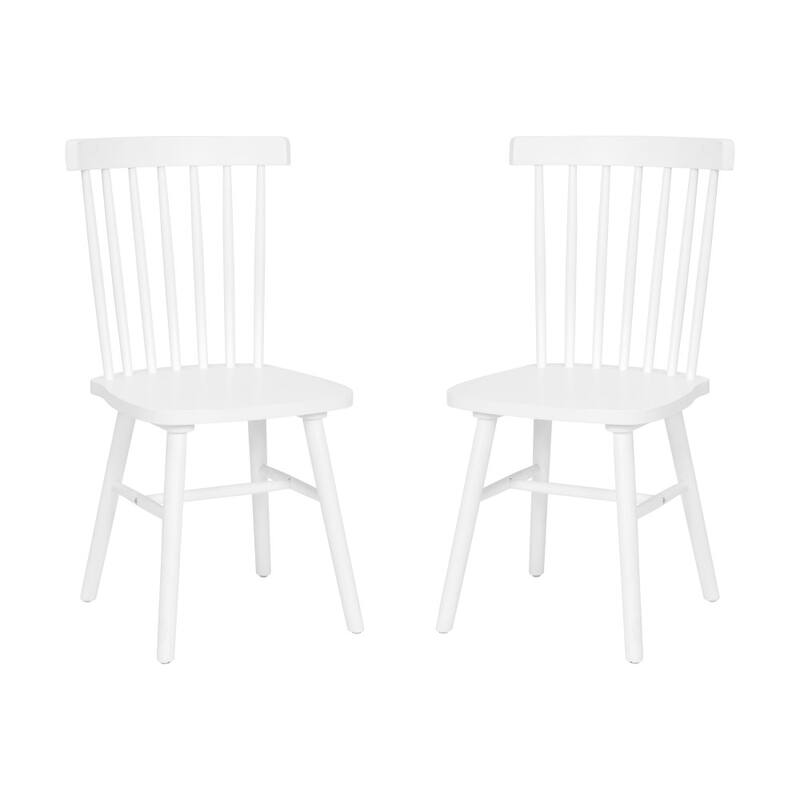 Windsor Style Commercial Solid Wood Spindle Back Dining Chairs -Set of 2