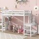 preview thumbnail 1 of 13, Twin High Loft Bed with Ladder,Guardrails White