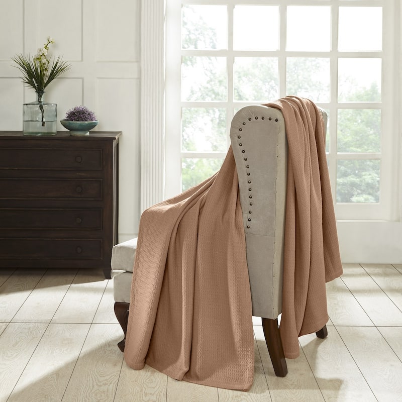 Superior Waffle Weave Honeycomb Knit Soft Cotton Blanket