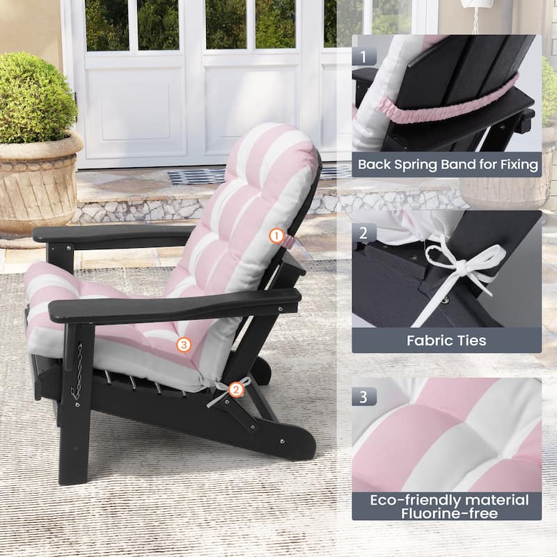 Outdoor Adirondack Chair Cushion Rocking Chair Cushions Thickened Patio Chair Pad with Sunbrella