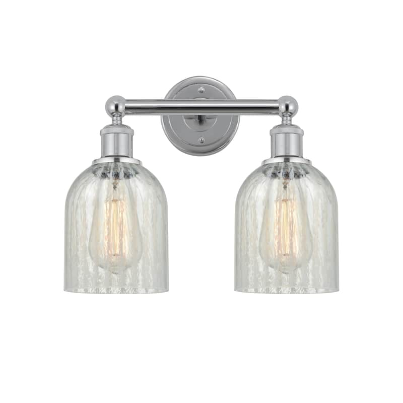 Innovations Lighting 616-2W-12-14 Caledonia Vanity Caledonia 2 Light - Polished Chrome / Mouchette