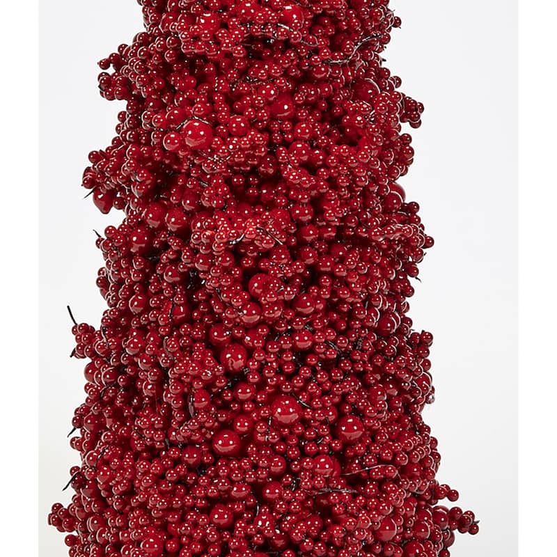 18" Artificial Red Holly Berries Tabletop Christmas Tree