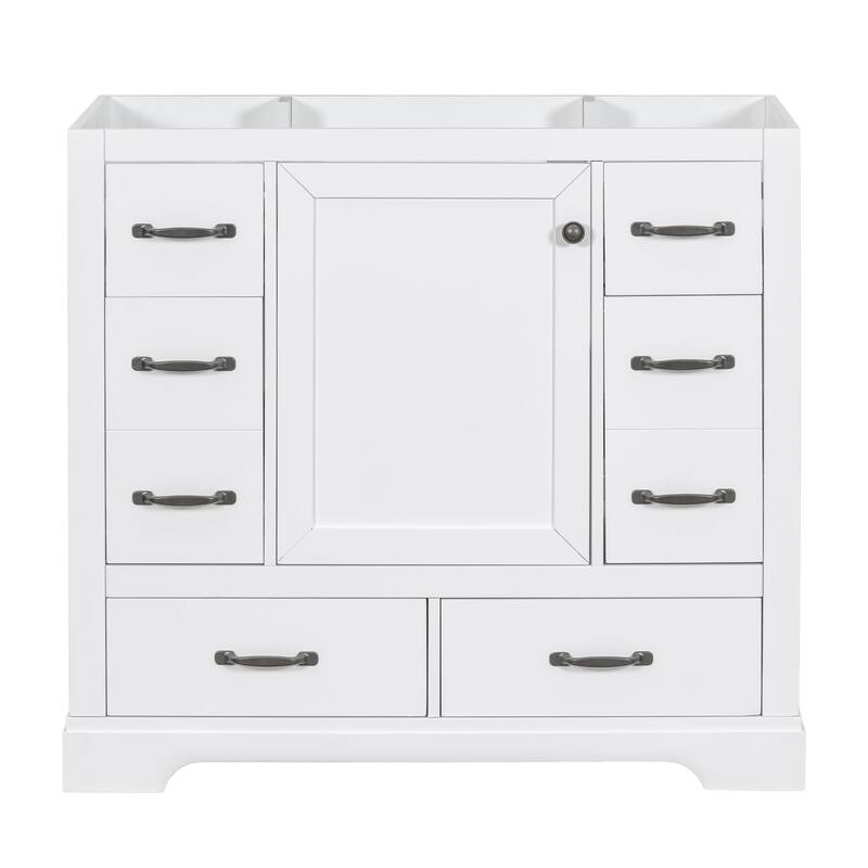 36 in. W x 18 in. D x 33 in. H Freestanding Bath Vanity Cabinet without Top in White - 36 in. - 36 in. - Painted - White