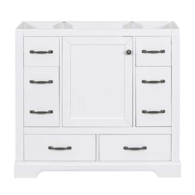 36 in. W x 18 in. D x 33 in. H Freestanding Bath Vanity Cabinet without Top in White - 36 in.