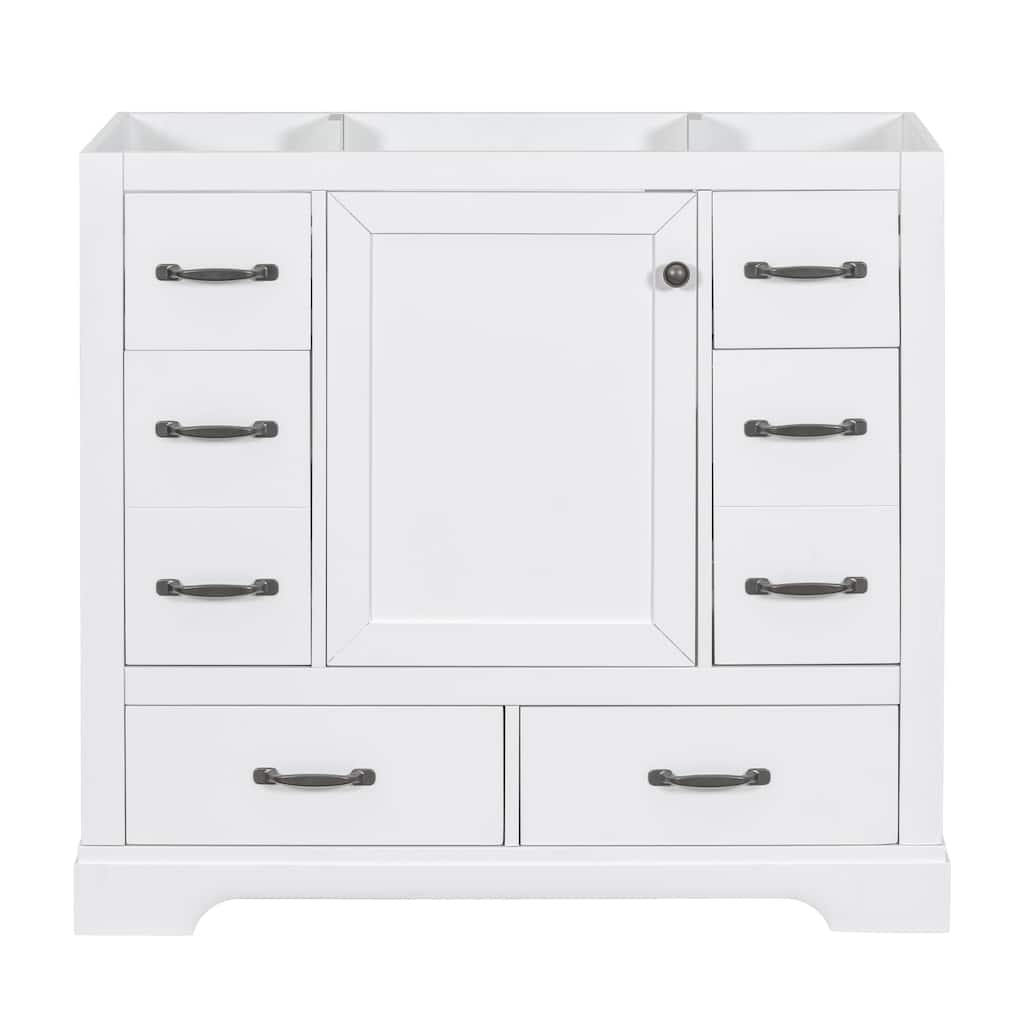 36 in. W x 18 in. D x 33 in. H Freestanding Bath Vanity Cabinet without Top in White - 36 in.