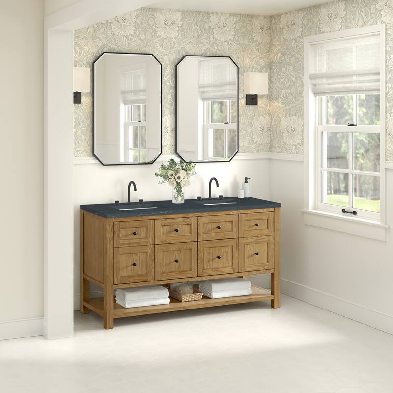 Breckenridge 60" Double Vanity, Light Natural Oak - 60D