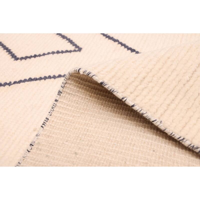 ECARPETGALLERY Hand-knotted Pak Finest Marrakesh Cream Wool Rug - 4'2 x 12'3