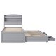 preview thumbnail 15 of 15, Twin Platform Bed with LED Storage Headboard, Charging Station, Trundle and Drawers
