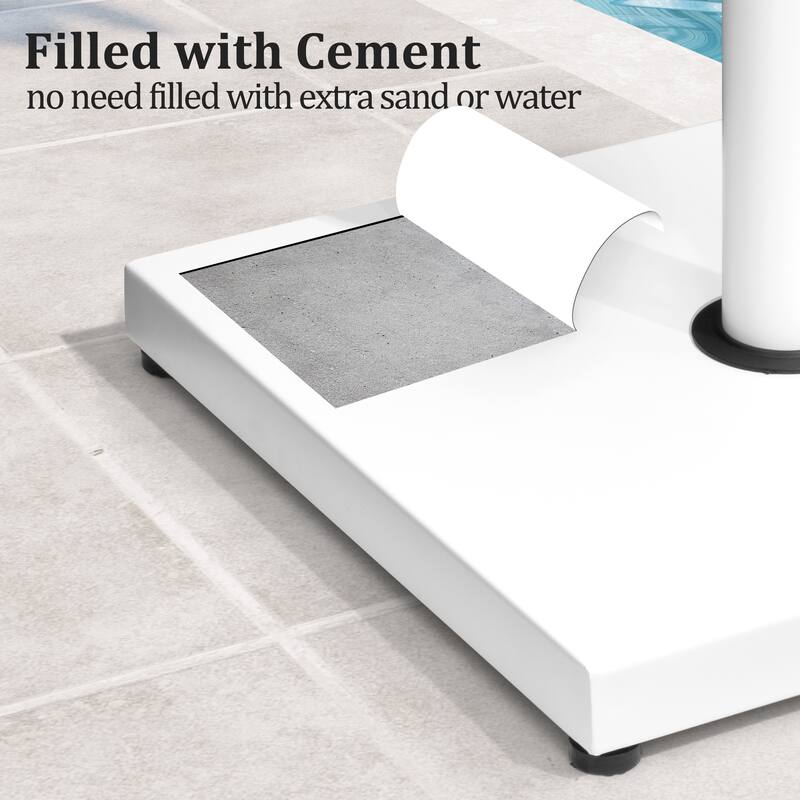 Pellebant 43LBS Outdoor Patio Concrete Market Umbrella Base Stand - N/A