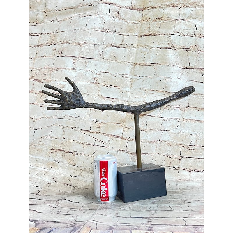 La Main By Alberto Giacometti - Bronze Metal Sculpture On Marble Base