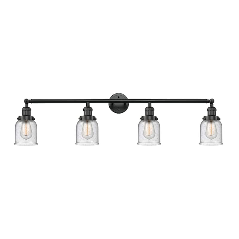 Innovations Lighting Bell 4 Light 42" Bath Vanity Light - Seedy/Matte Black