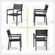 preview thumbnail 31 of 36, 11/13-Piece Outdoor All-Weather Patio Dining Set Aluminum Rectangular Table with Umbrella Hole and Stackable Chairs
