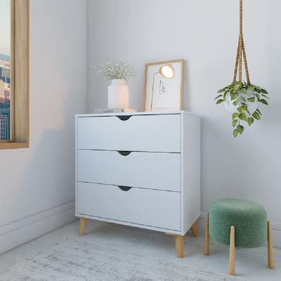 Mid Century Modern Tall 3-Drawer Dresser