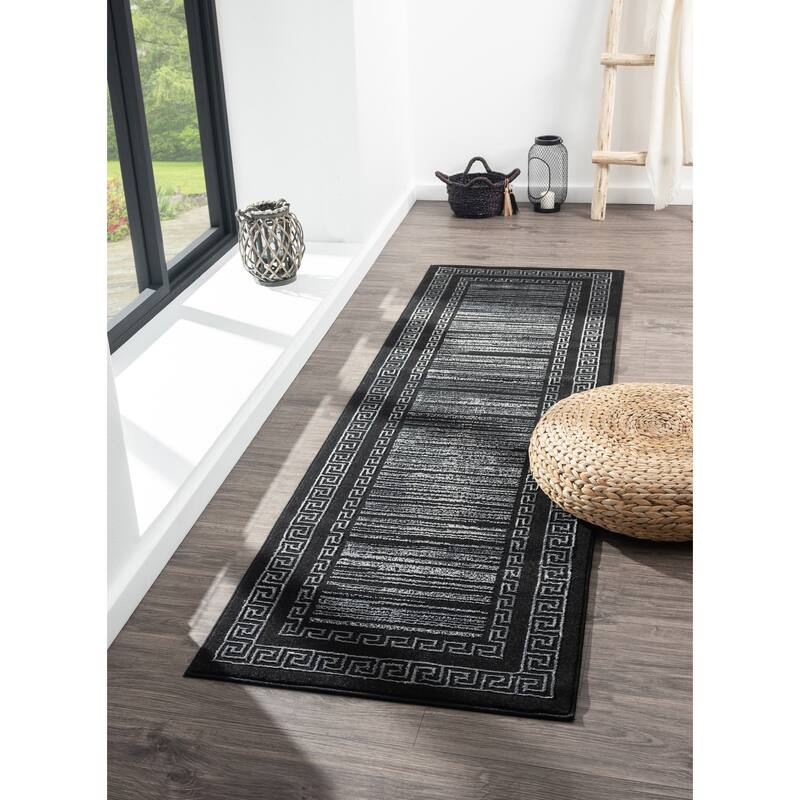 Ksamil Collection Abstract Border Area Rug