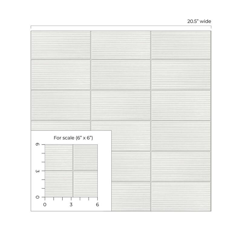 Luxe Haven Rib Tile Peel and Stick Wallpaper