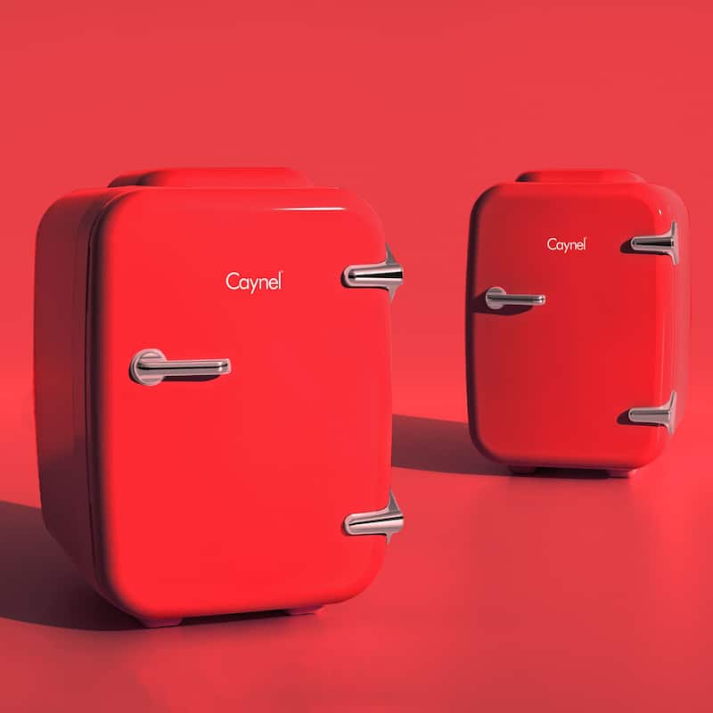 Caynel 4 Liter Portable Cooler and Warmer Mini Fridge for Home, Car