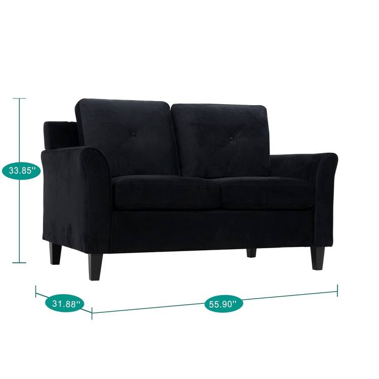 Raelynn Button Tufted Loveseat Sofa, Affordable Modern Loveseat Sofa Couch for Small Spaces - Durable and Sturdy