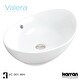 preview thumbnail 4 of 6, Karran Valera 23" Vitreous China Vessel Bathroom Sink in White with Overflow Drain