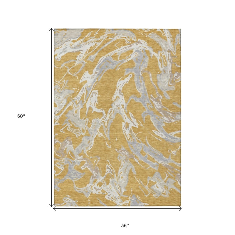 HomeRoots Abstract Transitional Rectangle Outdoor Rug