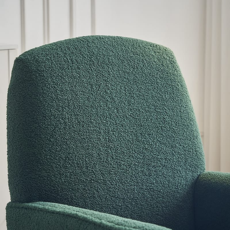 Fabric Nursery Rocking Chair With Adjustable Footrest