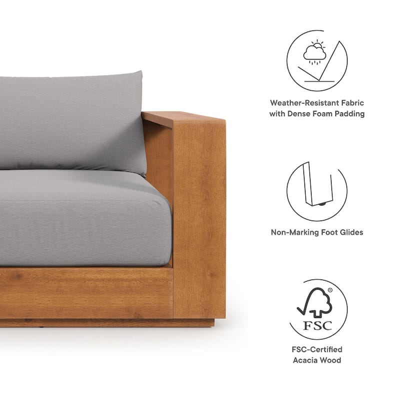Tahoe Outdoor Patio Acacia Wood Chair