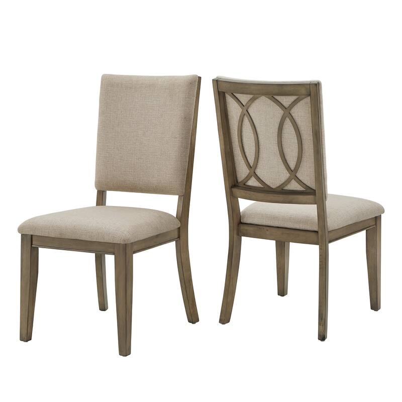 Fiona Antique Beige Fabric Dining Chairs (Set of 2) by iNSPIRE Q Classic - Taupe