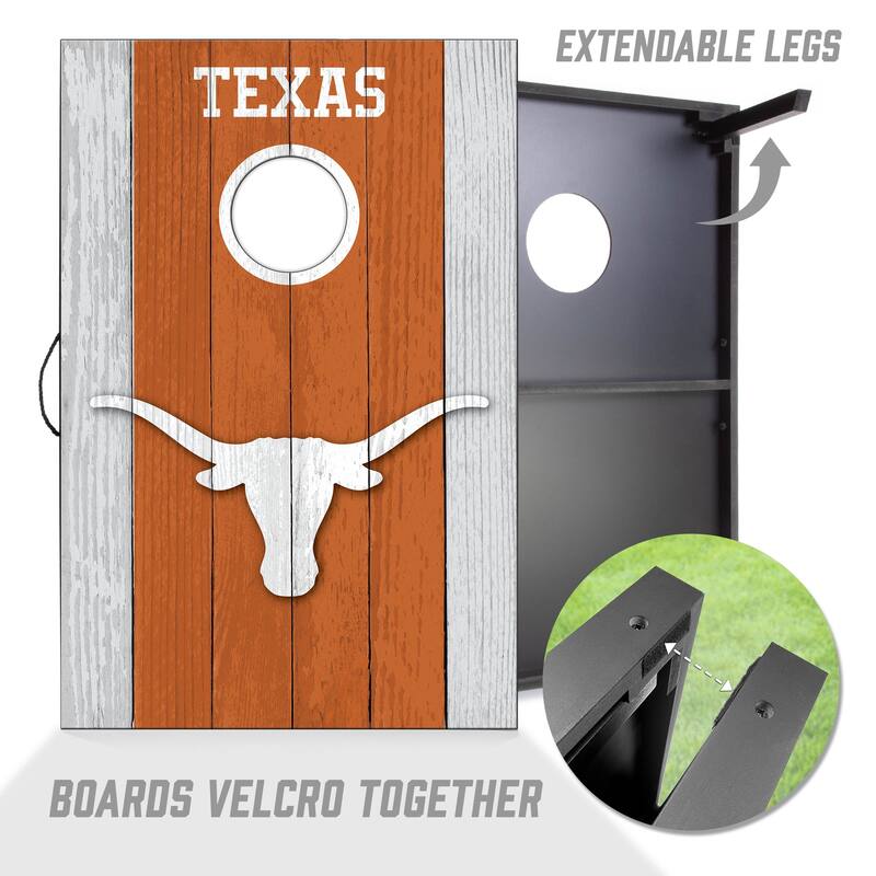 Texas Longhorns NCAA Compact 2x3 Tailgate Cornhole Board Set